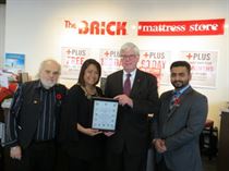 On November 07, 2016, David stopped by The Brick Mattress Store - Bolton to congratulate the management and staff on the location's Grand Opening